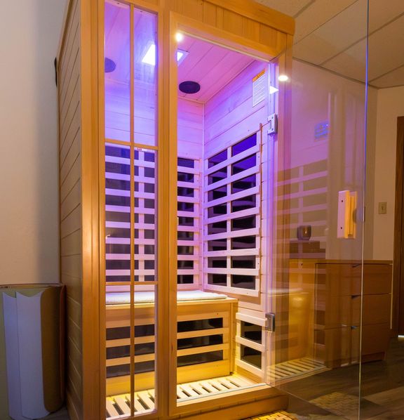The infrared sauna at Annie's Aesthetics